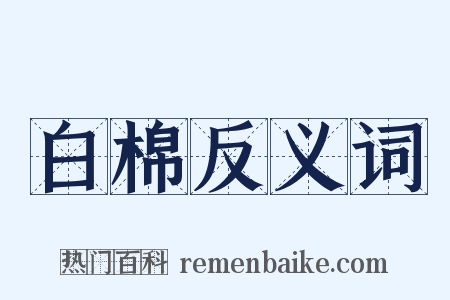 白棉反义词是什么意思的图片